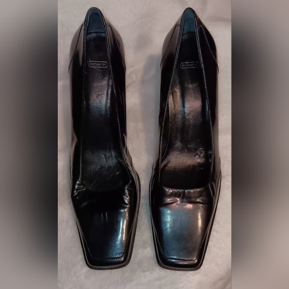 Coach Shiny Black Women's Heels